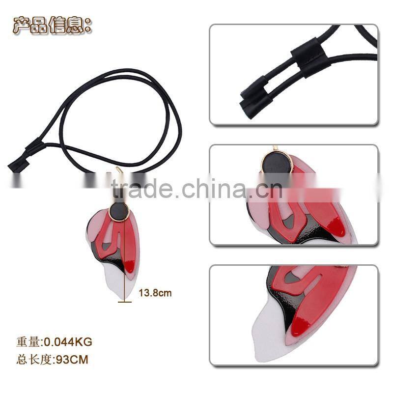 2016 Big brand women costume necklace arcylic pendant jewelry