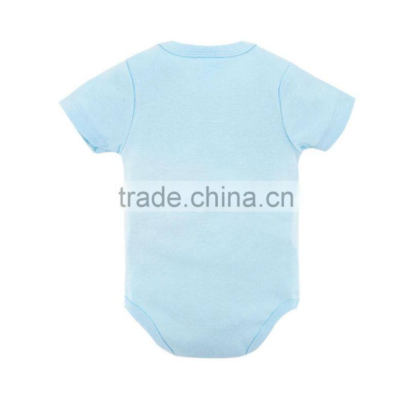 Promotional Factory Baby Clothes Summer 100%Cotton Short Sleeves with Prints Newborn Infant Baby Bodysuits Rompers