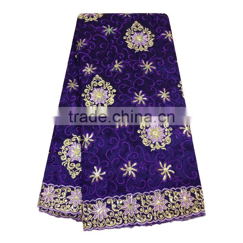 2017 India Hot Selling Lace Cheap Price Raw Silk George Wrappers