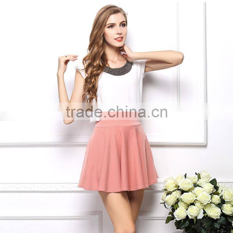 White ladies office wear beads design for ladies blouse collar design