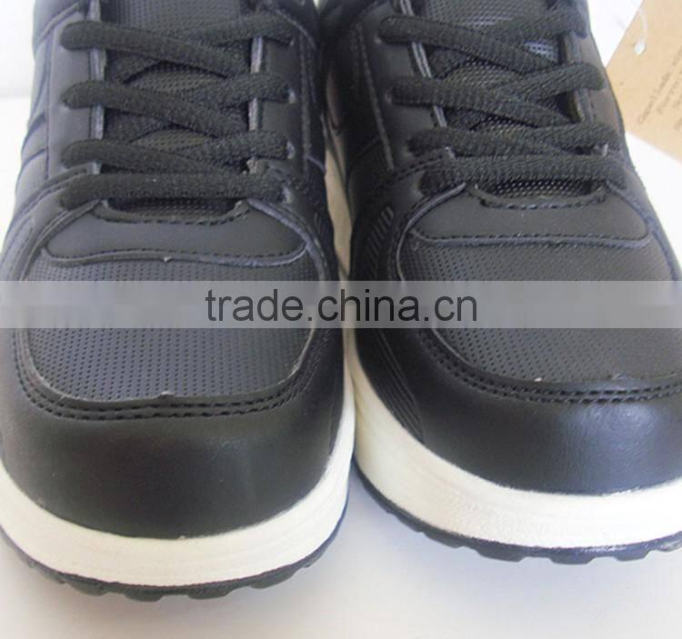 Good supplier PU outsole black upper women shoes with white sole