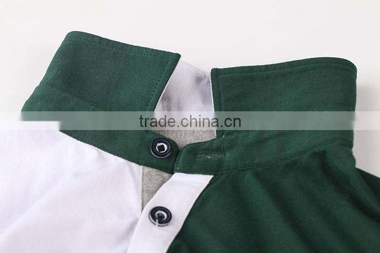 Multi-color stitching polo shirts with Pima cottom