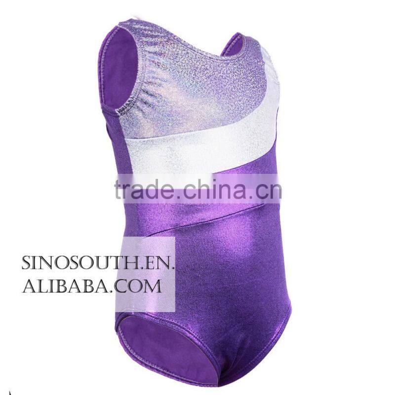 2017 One-piece Sparkle Dancing Gymnastics leotard Athletic Clothes for Little Girl