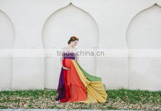 Newborn Gown Momy And Me Boho Dress Chiffon Mother Daughter Matching Dress