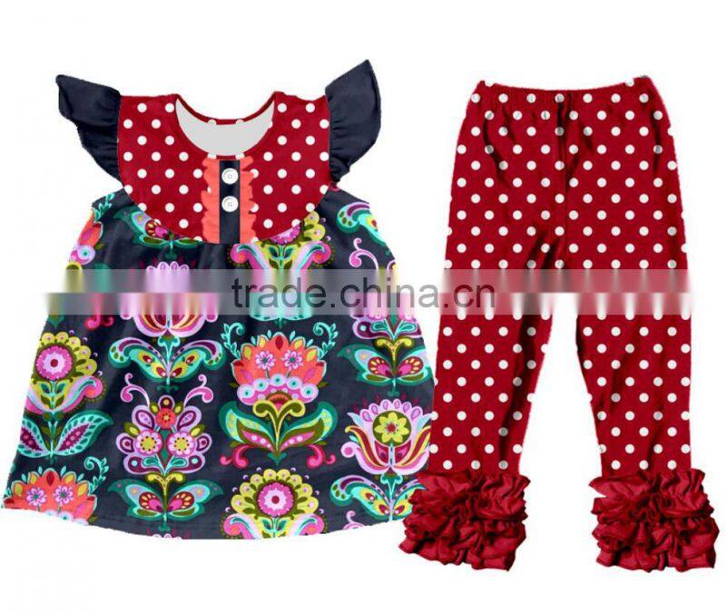 popular deisgn 2pcs baby girls giggle moon remake outfits