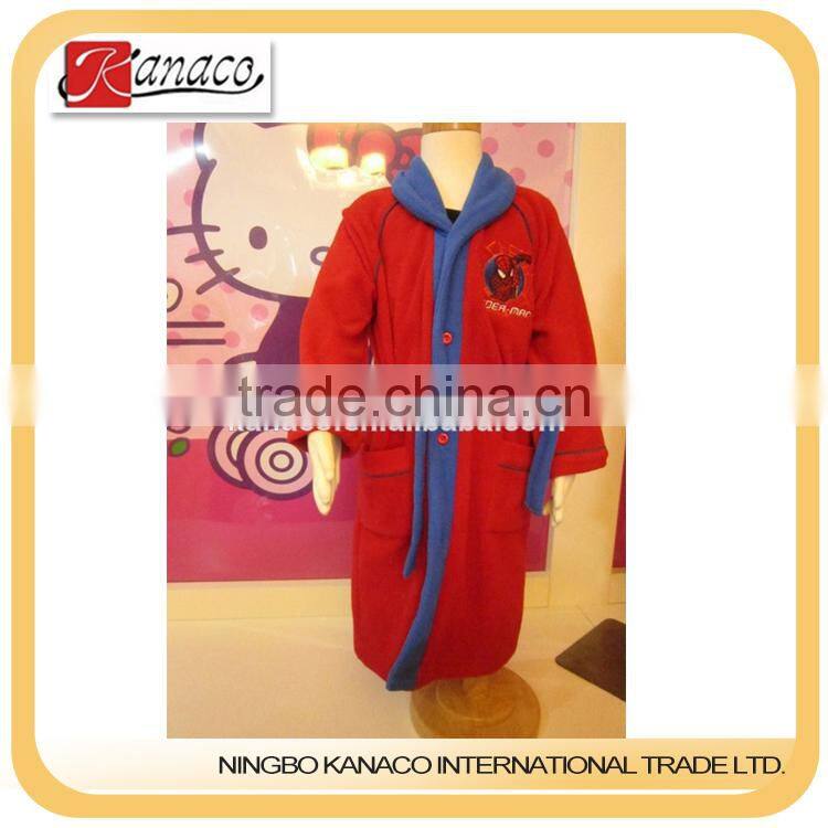 Fashion Garment Children Kids Polyester Coral Fleece Robe