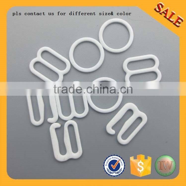 Fashion design gunmetal metal elastic adjustable hook bra strap buckle