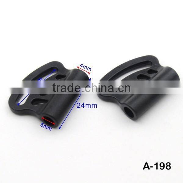 A-198/B black plastic ball cord lock toggles bell stoppers with cut line for 4mm bungee shock cord