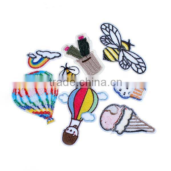 Fabric Iron On Patches At Random Bee Animal Hot Air Balloon Custom Iron On Patch