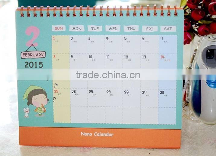 2015 Custom made High Quality Paper Calendar For Promotion