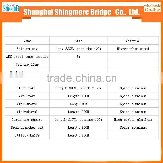 2017 alibaba china supplier hot sales high quality 12 pieces garden tools set