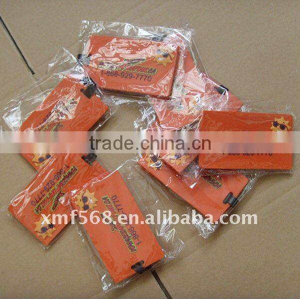 customized soft PVC luggage tags