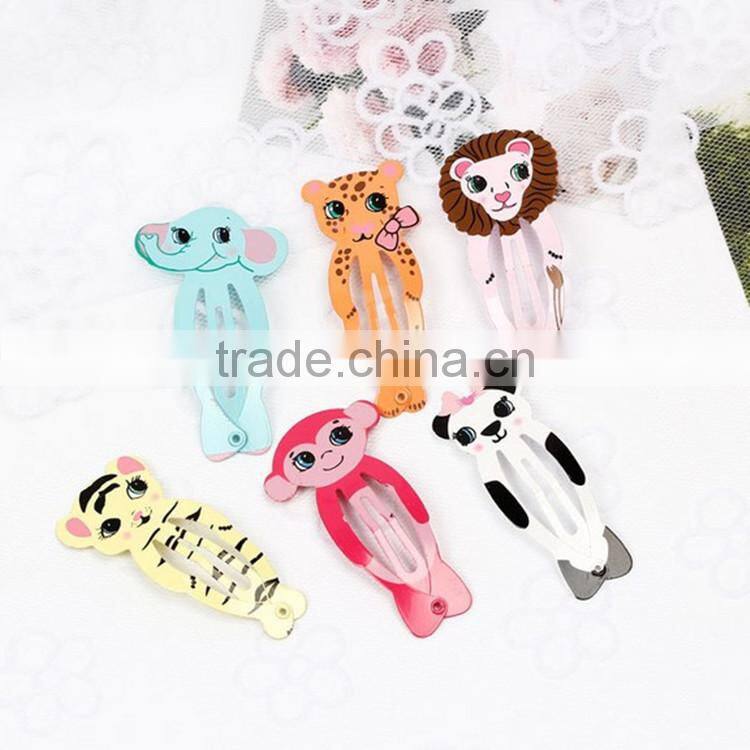 DIY Kids Hair Clips For Girls Animal Pattern Snap Barrette M7043006