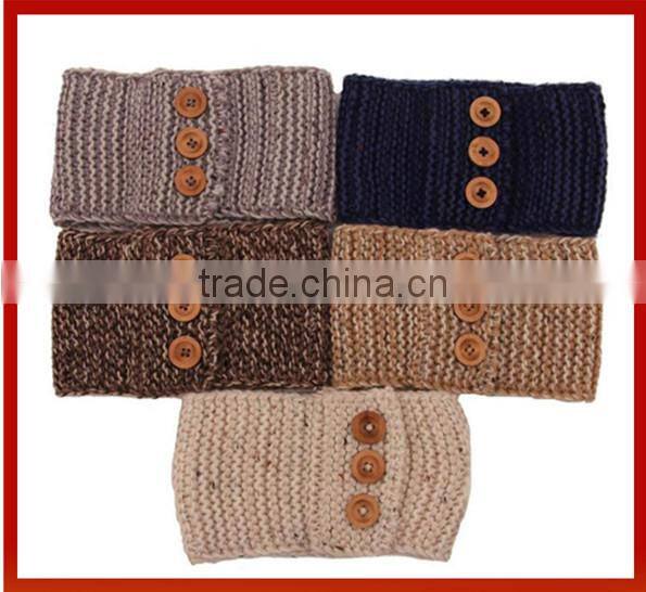 Knitted Winter Headbands For Woman/Button Patterns For Knitting Headbands/Fashion Knit Winter Headband
