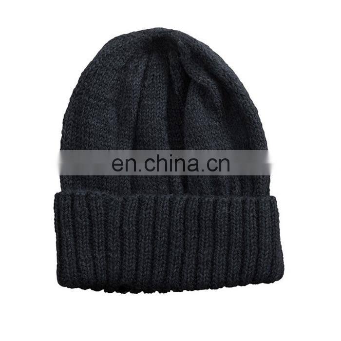 New trend acrylic fabric custom made beanie