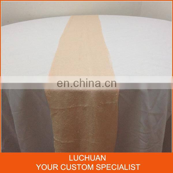 Graceful Sequin Coral Table Runner