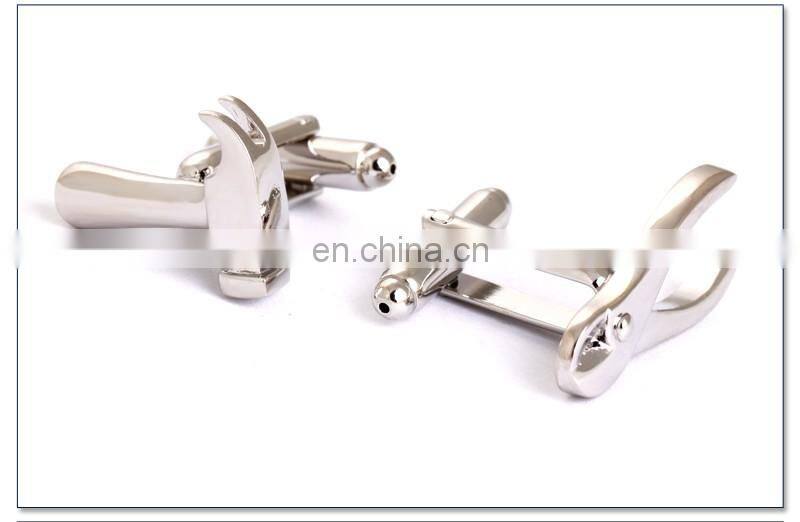 Silver Hammer and Vice Man Shirt Cufflinks High Quality