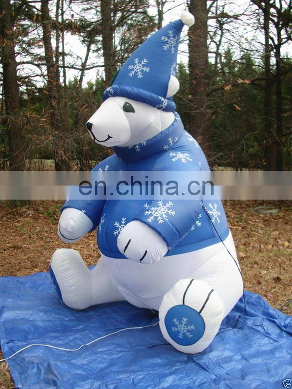 Giant inflatable bear figure,inflatable christmas bear for christmas decor