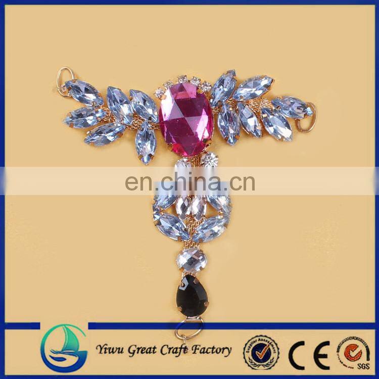 decoration metal and beads linked shoe chains