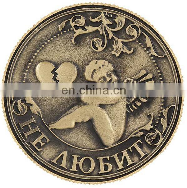 stupid cupid love engraved copper alloy metal coins cute angel hot selling kids souvenir coin gifts