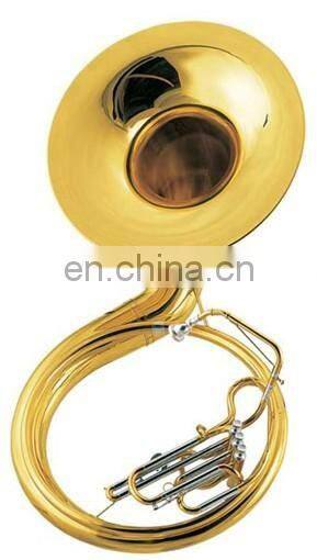 gold lacquer Bb key sousaphone, c key china sousaphone, brass sousaphone