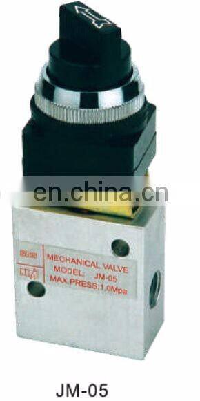 GOGO ATC Pneumatic 3 way air Manual Mechanical valve hand control valves 1/4 inch JM-05 Rotary type with selective knob button