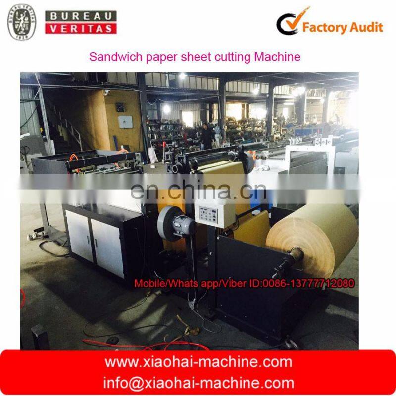 Computer control sandwich paper roll to sheet cutting machine