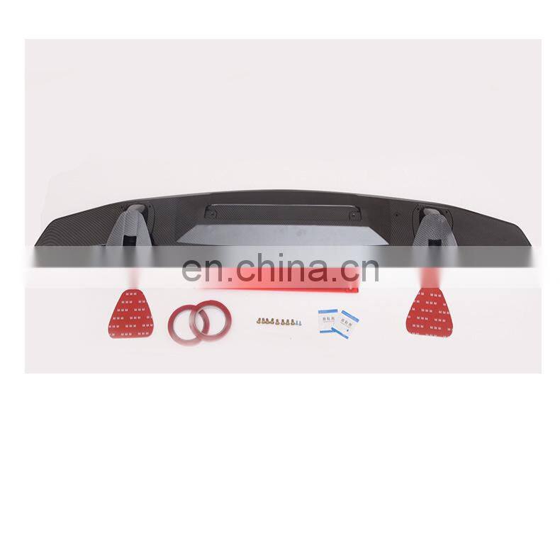 Car accessories carbon fiber Universal roof spoiler trunk spoiler gloss black