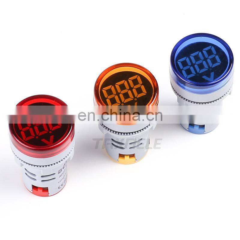 22MM large Digital Voltmeter AC60-500V RED Display lamp Voltage Meter AD101-22VM voltage meter, display Indicator