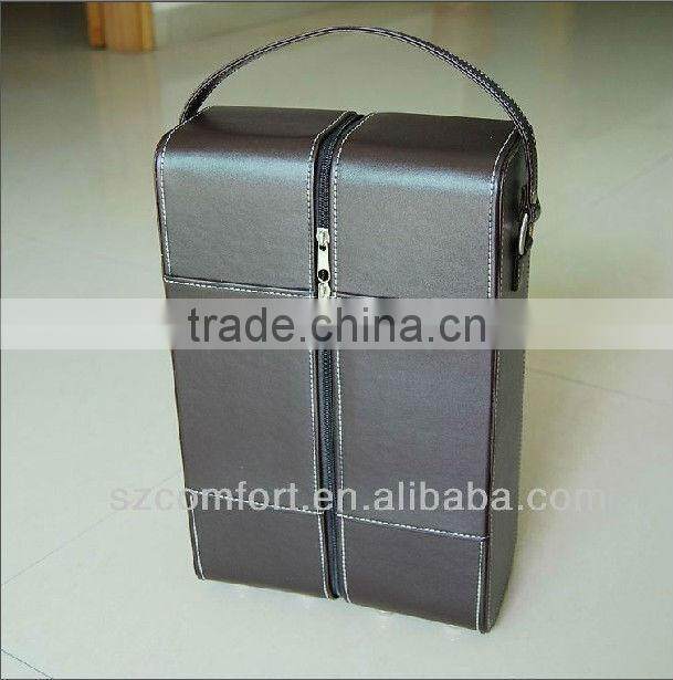 Leather bottle carrying case