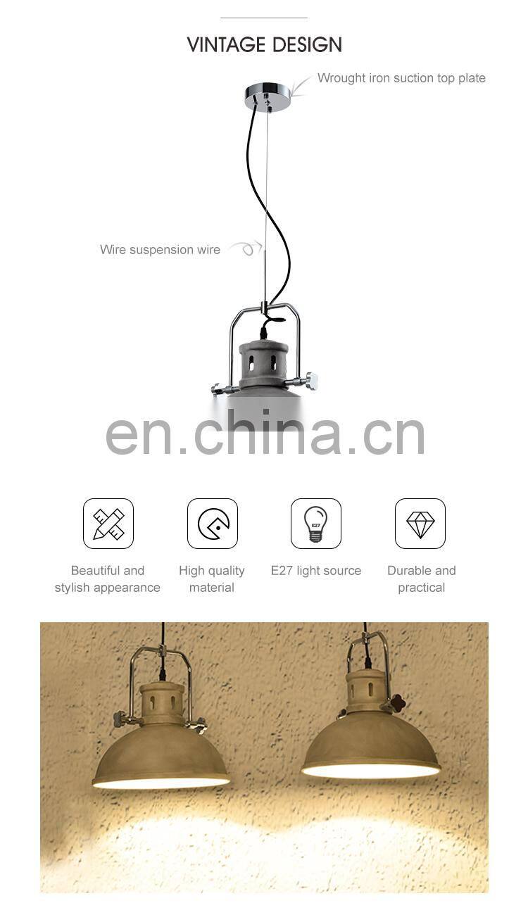 HUAYI Factory Wholesale Vintage Decoration Iron Solid Wood Indoor 5W 10W Living Room Kitchen Hanging LED Pendant Light