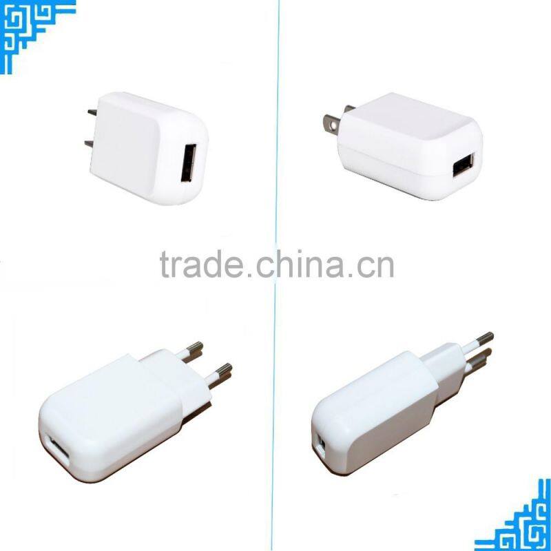 5V3A travel charger wall home charger with EU plug & America plug