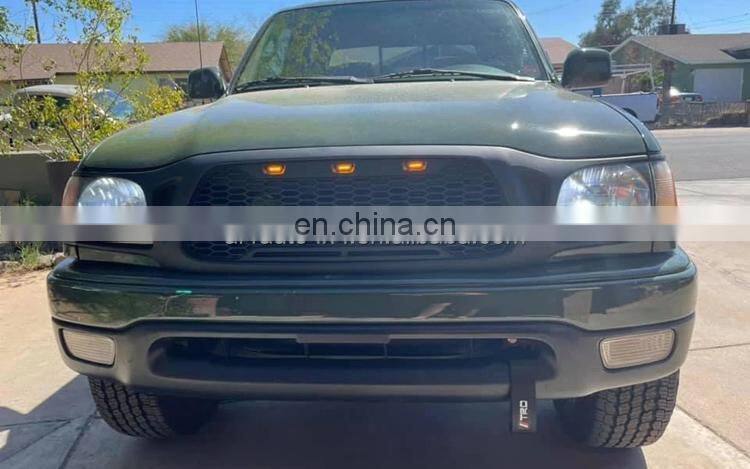 For 2001 2002 2003 2004 Tacoma Black Grill W/ Led Lights Honeycomb Grille