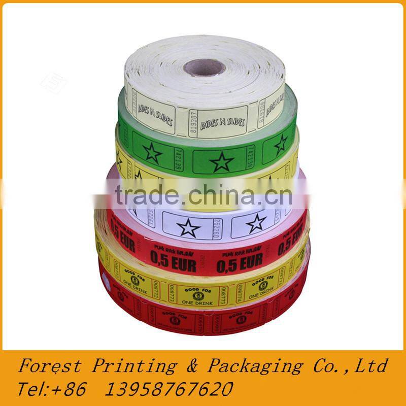 Short ticket and long ticket for raffle tickets machine