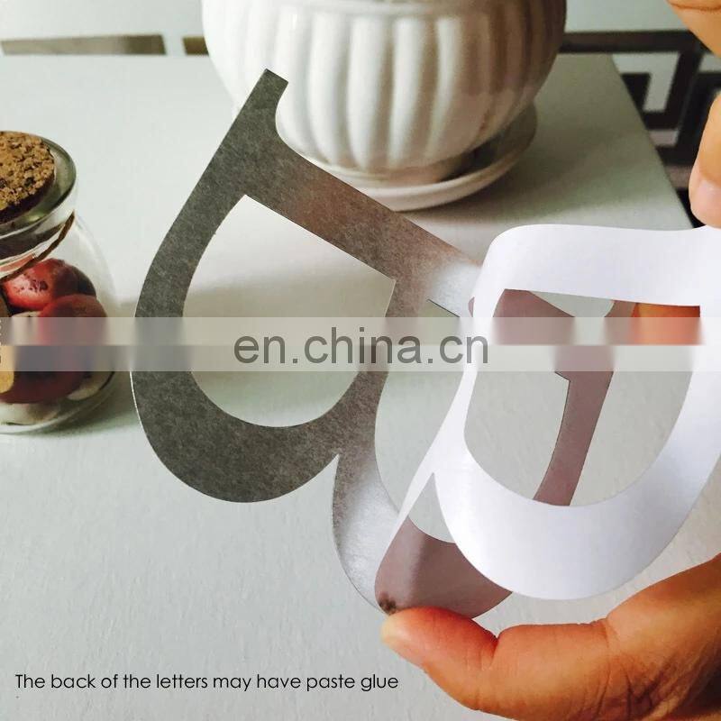 3D DIY Wall Stickers ps plastic Mirror Wall Sticker Alphabet English letters Home Decoration Creative Mirror Wall Sticker