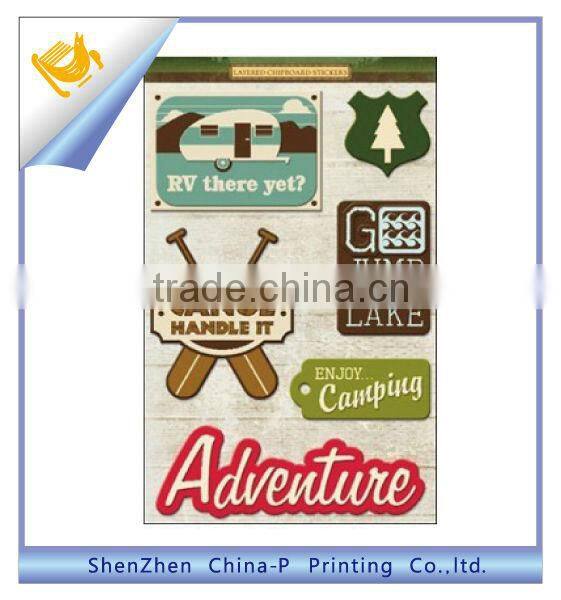 2013 Layered Chipboard Stickers for Scrapbook