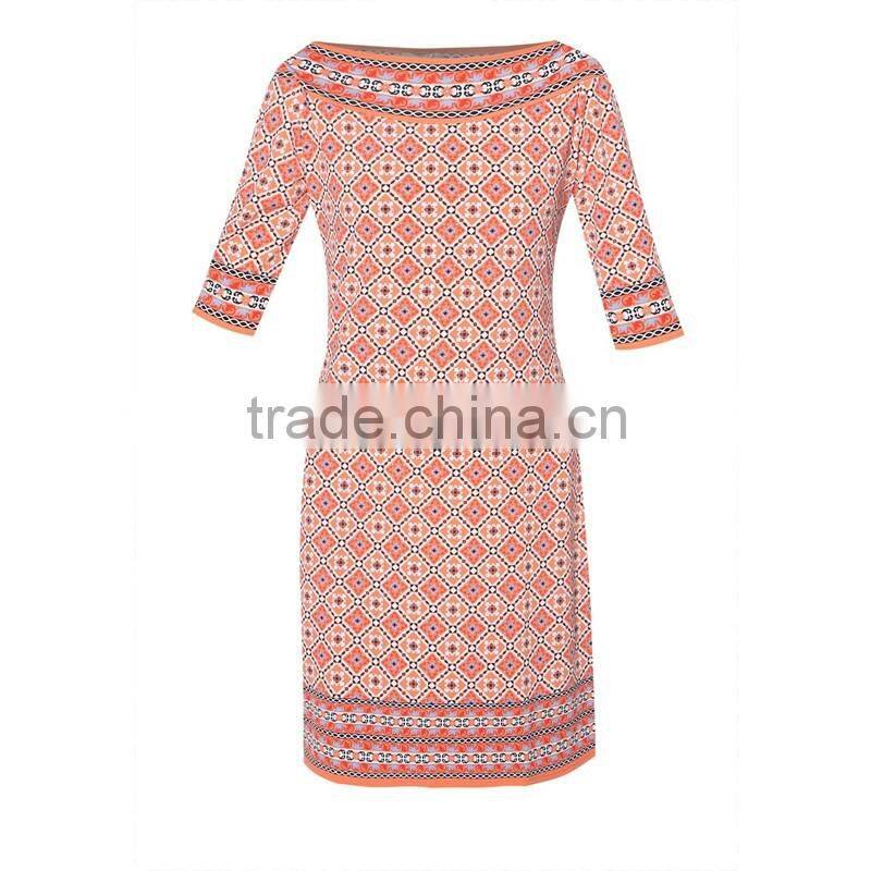 2016 spring hot sale fashion cotton dress design with high quality ladies western dress design D276