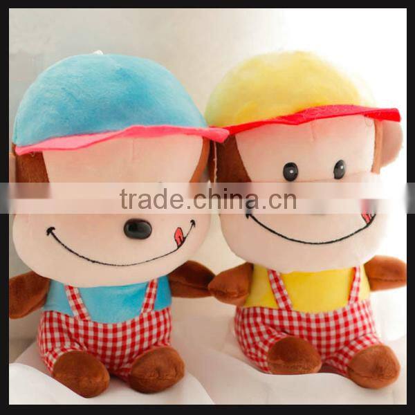 cute small pandent plush monkey soft baby toys