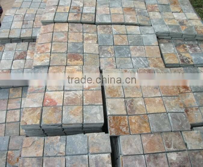 natural slates, sandstone, rusty, white, yellow, black, green culture stone