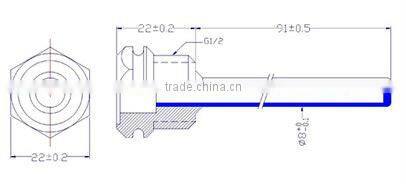 Stainless Steel NTC thermistor probe for Temperature Sensors
