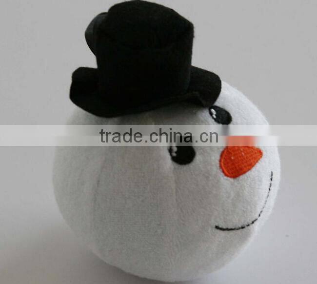 Factory OEM snow ball plush toy/ plush snow ball toys