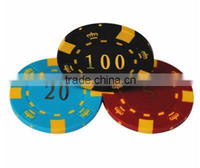 colored cheap custom plastic poker chips with logo printing