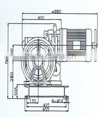 VVVF Elevator Geared Traction Machine BD-XD120, Lift Motor