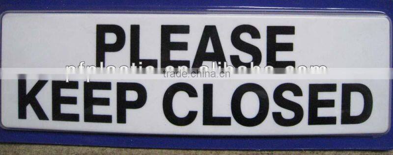 Plastic Self adhesive Signboard PP material Printing