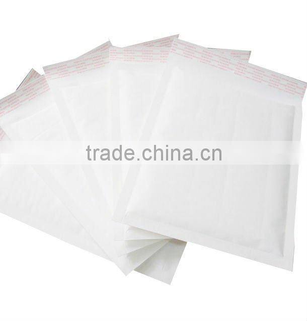 white kraft bubble mailer