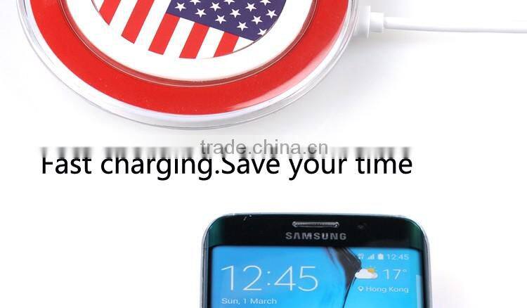 Telephone Manufacturer Import Cell Phones From China Charger Plates Wholesale Transparent LED Flashing Light Wireless Charger