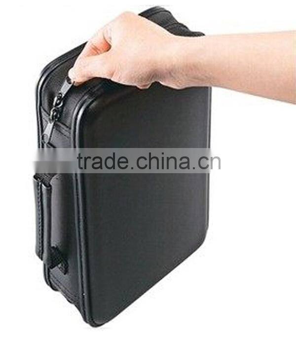 Factory Hot Sell Fashion Leather cd dvd storage case with handle