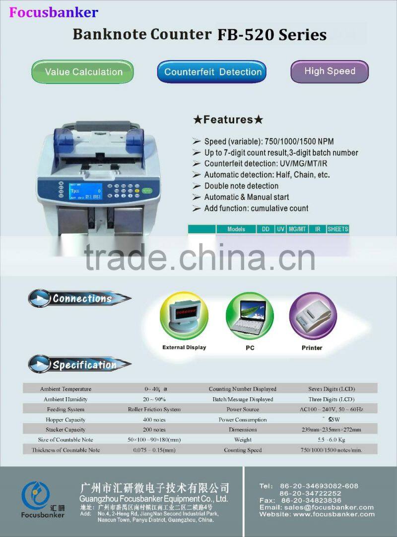 Currency Counting Machine/Currency Counter/Money Counter with Fake Notes Detection at Competitive Price