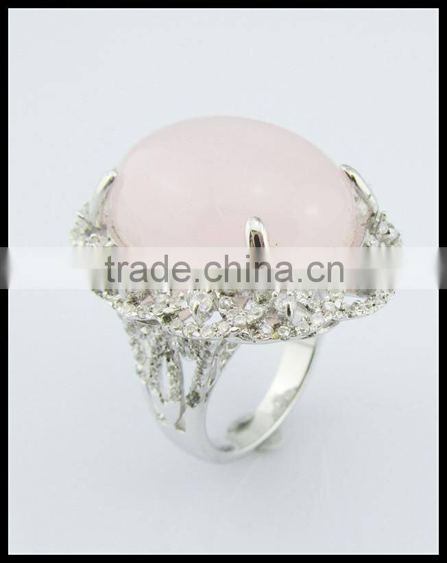 2014 Fashion Ring with Gemstone/CZ,Engagement&Gifts Quartz Ring