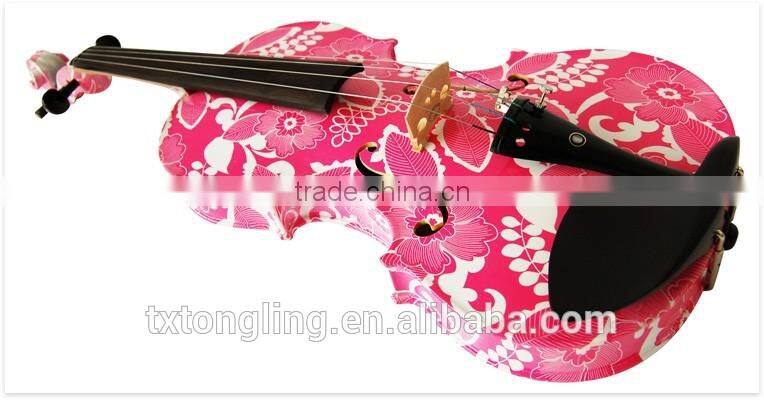 Art Paint Pattern Transparent Toy Wood Violin TL-1105